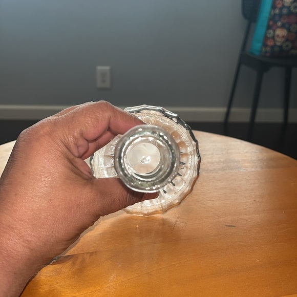 Vintage Brody Co 9289 Flared Base Ridged Bottleneck Flower Bud Clear Glass Bowl - Picture 2 of 3